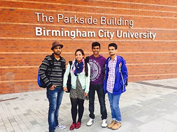 Students hosted by the Birmingham City University, UK