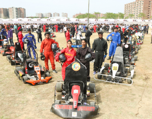 Students Race Go Karts LPU