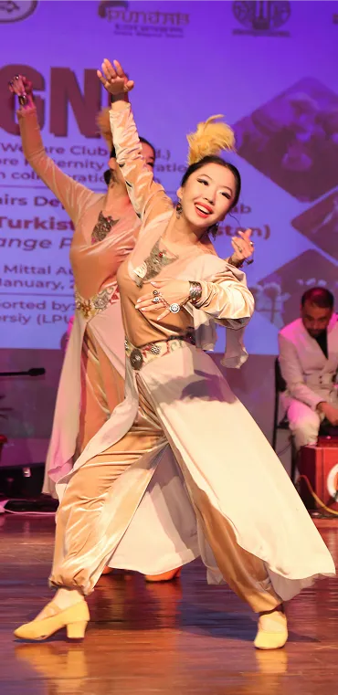 Traditional dance performance at LPU cultural festival