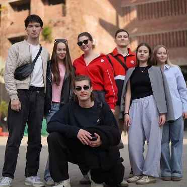 Group of international students at LPU campus
