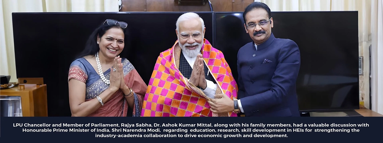 LPU Chancellor with Prime Minister Modi