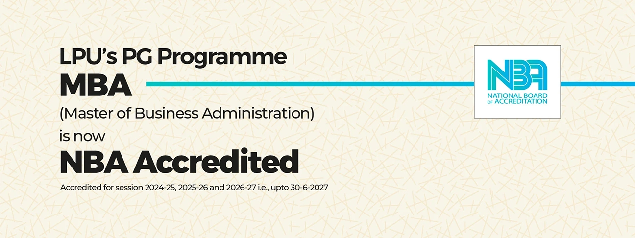 LPU MBA program accredited by NBA